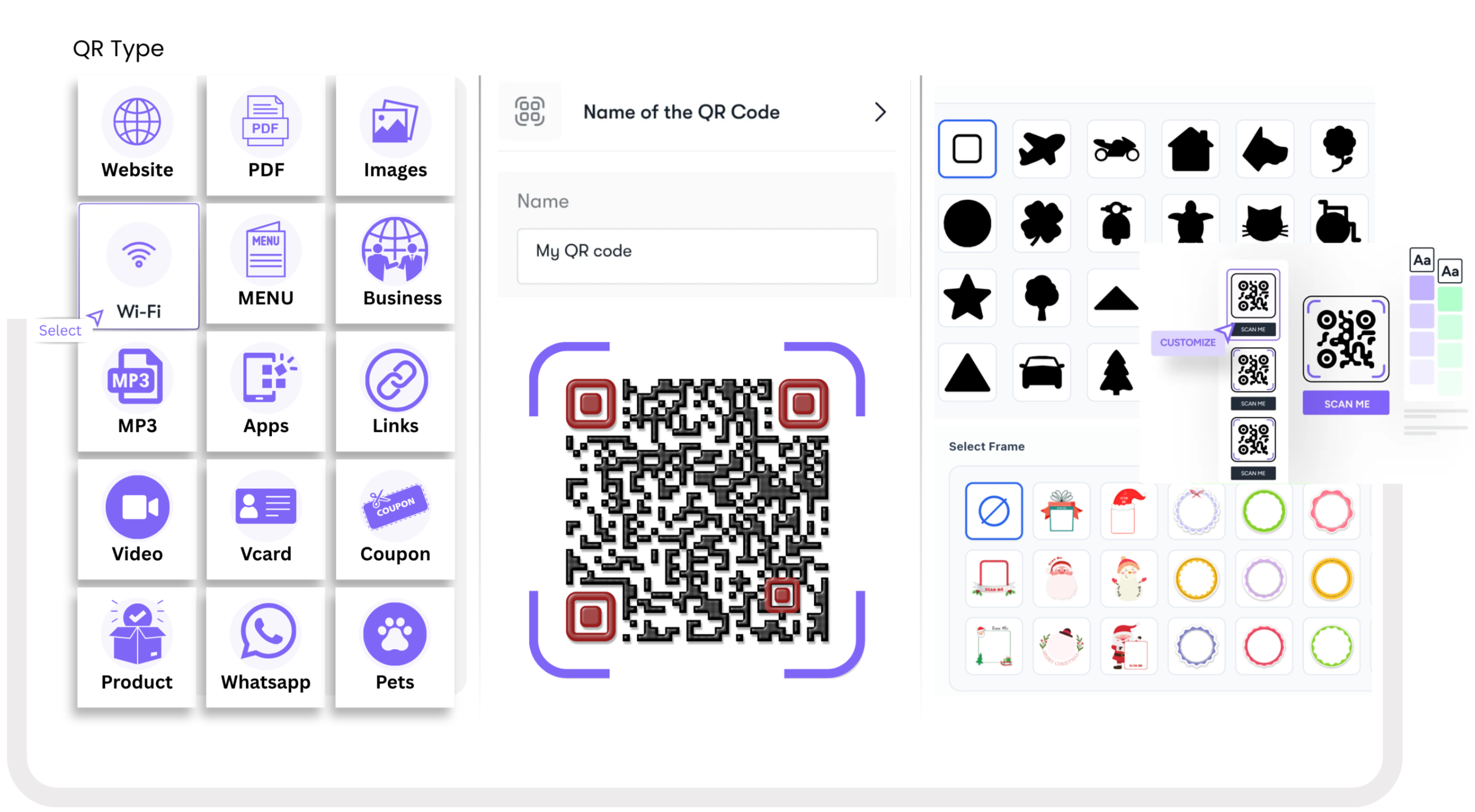 QR Code Generator Interface